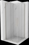 MEXEN/S - Velar Duo sprchovací kút, posuvné dvere 90 x 90, transparent, nikel kartáčovaný 871-090-090-02-97