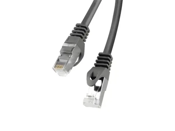 Lanberg CAT6 FTP 0,5 m čierna / Patch kábel / RJ45-RJ45 / Fluke Passed (PCF6-10CC-0050-BK)