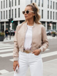 Dámska kožená bomber bunda SANTOL béžová FashionStreet TY4339 S