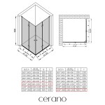 CERANO - Sprchovací kút Volpe Duo Ľ/P - 6 mm - chróm, transparentné sklo - 100x120x190 - zalamovacie CER-703369
