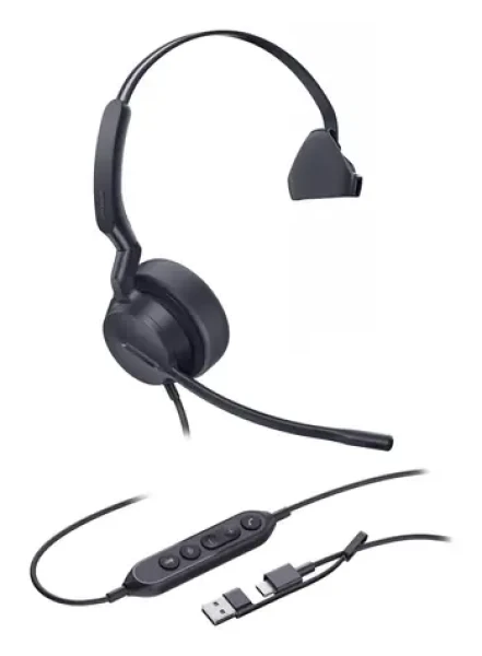 Yealink UH42 Mono UC čierna / Mono náhlavná súprava / mikrofón / USB-C USB-A / kábel 2,15 m (1308217)