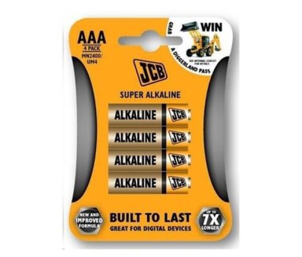 JCB super alkalická batéria AAA (LR03) blister 4 ks (JCB-LR03-4B)