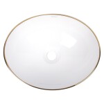 KERRA - Umývadlo na dosku KR-707 WH/G (biela-zlatá) 5907548116956