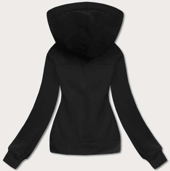 Čierna dámska krátka mikina na zips (AMG-63) odstíny černé S (36)