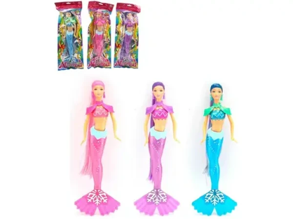 MaDe 16828 Bábika morská panna v sáčku 3 farby