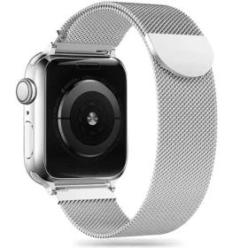 Tech-Protect MilaneseBand strieborná / Remienok pre Apple Watch / 38/40/41 mm / Series 4/5/6/7/8/9/SE