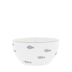 Bastion Collections Keramická miska White / Blue Fish 600 ml