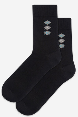 "CASUAL- Vzorované ponožky, pánske" černá 39/41