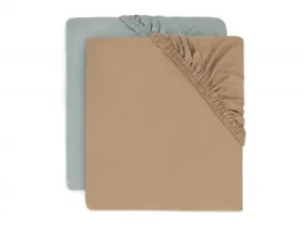 Jollein Prestieradlo napínacie 140/150 x 70/75 cm 2 ks Sea Green (2511-565-68079)