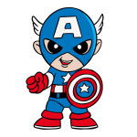 Veselá Stena Drevené vyfarbovacie postavičky Avengers a Deadpool