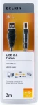 Belkin USB 2.0 kábel AB prepojovací 3m / rad štandard (F3U154bt3M)