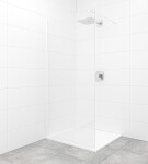 Sprchová zástena Walk-in 110 cm SAT vo farbe profilu biela SATBWI110PRB SATBWI110PRB