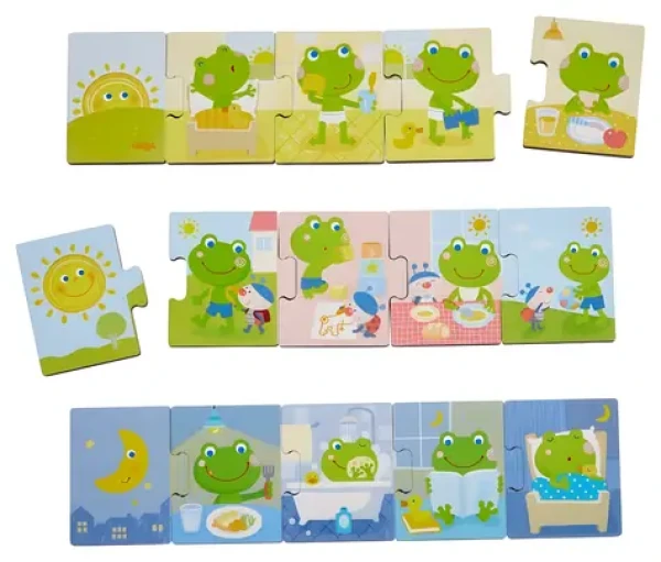 Haba Drevené puzzle Žabiakov deň