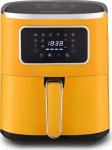 Heinrichs HFR 8216 žltá / Teplovzdušná fritéza bez oleja / 1450 W / 5 l / 6 programov / 80-200 °C (HFR 8216 ŻÓŁTA)