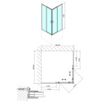 POLYSAN - CARMEN štvorcová sprchová zástena 900x900x1650, číre sklo MD5116