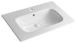 SAPHO - CIRASA STRIP kúpeľňová skrinka 70cm CIRASA s umývadlom a LED zrkadlom, 2 zásuvky, dub Alabama KSET-100