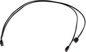 Alphacool Y-Splitter aRGB 3-pin na 3x 3-pin čierna / Kábel / aRGB rozbočovač / 60 cm (18707)