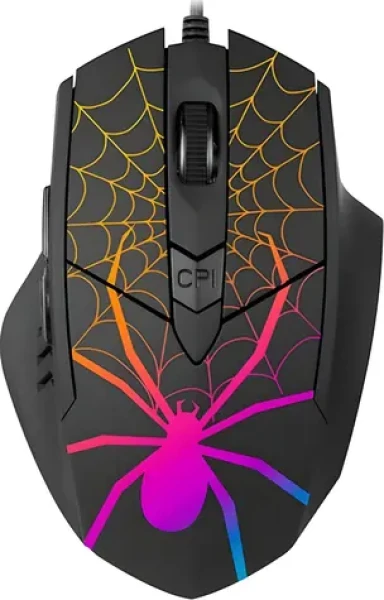 Tracer GAMEZONE Black Widow čierna / herná optická myš / 1600 DPI / USB / 6 hr. + koliesko / LED podsvietenie (TRAMYS47360)