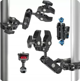 Ulanzi C017 / Magic Arm držiak s 2x klipsom a 3D hlavou / 1/4" závit (SB8395)