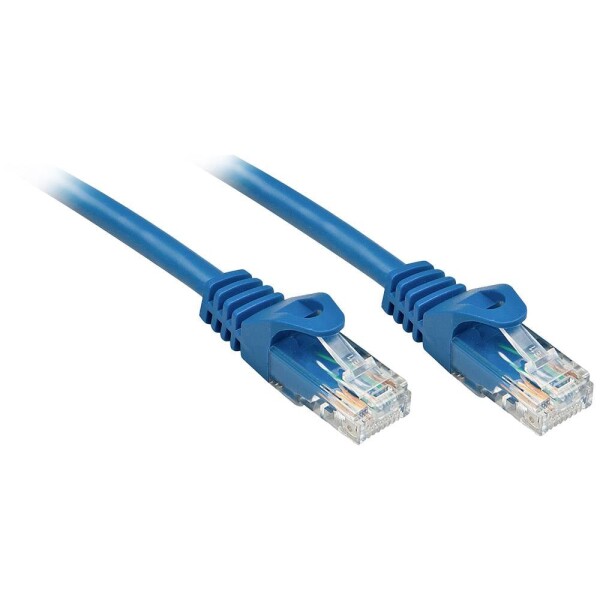 LINDY 48177 RJ45 sieťové káble, prepojovacie káble CAT 6 U/UTP 10.00 m modrá 1 ks; 48177