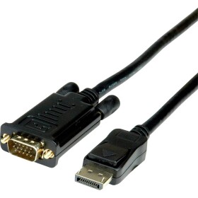 Roline DisplayPort / VGA káblový adaptér Konektor DisplayPort, VGA pólové Zástrčka 3.00 m čierna 11.04.5973 Kábel DisplayPort; 11.04.5973