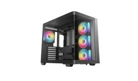 DEEPCOOL CG530U 4F čierna / Počítačová skriňa / Midi-tower / ATX / Zakrivené temperované sklo / 4× ARGB (R-CG530U-BKAGA4-G)