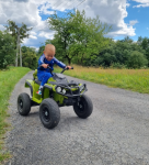 Mamido Elektrická štvorkolka ATV nafukovacie kolesá zelená