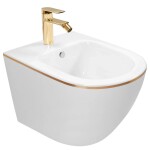 REA - Závesný bidet Carlo Mini White Gold Edge REA-C6990