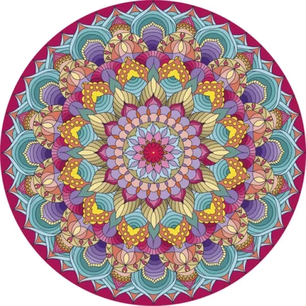 GRAFIX Diamantové maľovanie na ráme Mandala ružová 30cm