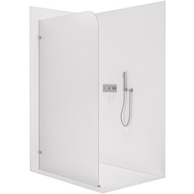 CERANO - Sprchová zástena Walk-in Orbis - Ľavá - 8 mm - chróm, mliečne sklo - 80x200 CER-682222