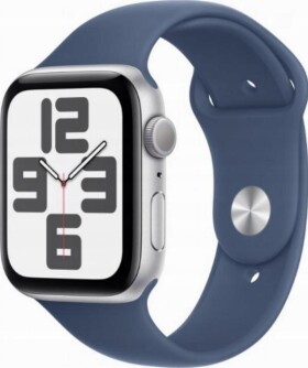 Apple Watch SE GPS 44mm Silver Alu Sport S/M Modrý (MXEQ3ET/A)