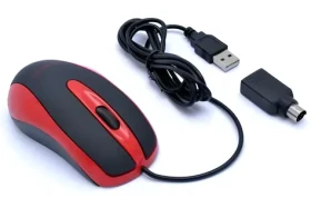 EXACTGAME AMEI AM-M801 čierno-červená / Kancelárska myš / Drôtová USB / Optická / 800 DPI / 3 tlačidlá (AMEI AM-M801)