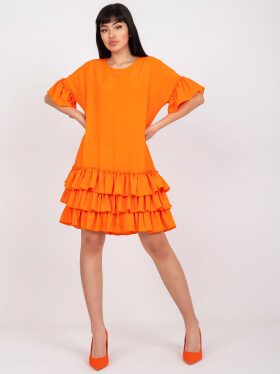 Dámske šaty-CHA-SK-1407-3.58P-oranžové S/M