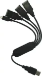 PremiumCord USB2.0 HUB 4-portový / čierny kábel (8592220004743)