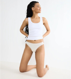 SLOGGI GO CRUSH - String 3 ks: organická bavlna a roztomilé potlače Sloggi SILK WHITE L