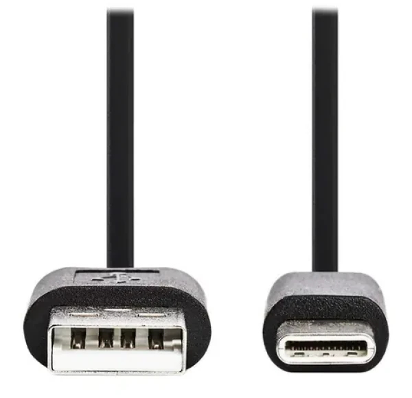 Nedis kábel USB-C - USB-A čierny / Kábel USB / USB 2.0 / 10 cm (CCGB60600BK01)