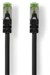 Nedis CAT7 10 m čierna / Sieťový kábel / S/FTP / RJ45 - RJ45 / LSZH (CCGP85420BK100)