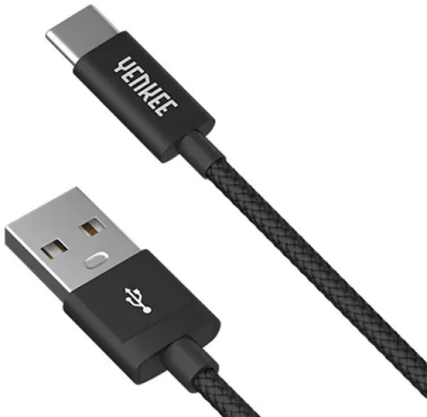 YENKEE YCU 302 kábel USB 2.0 na USB-C čierna / MM / dĺžka 2m / 480 Mbs / 3A (8590669248117)