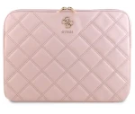Guess PU Quilted 4G Metal Logo Obal na Notebook 13/14" ružová (57983117868)