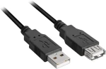 Sharkoon čierna / Predlžovací kábel / USB 2.0 AA / 2 m (4044951015412)