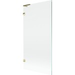 MEXEN/S - Lunar L vaňová zástena FIX 90 x 150, transparent, zlatá 897L-090-000-50-00