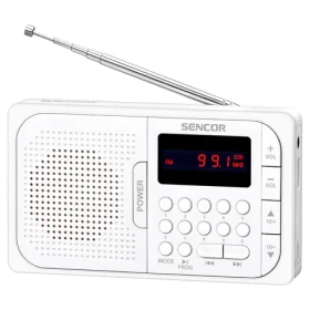 Sencor SRD 216 biela / Digitálne rádio / FM / BT / USB / SD (8590669391288)
