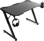 NanoRS Biurko gamingowe čierne Veľké NanoRS, 150kg max, wysokość 750mm, 110x60x1,5cm, držiak na kubek i słuchawki, RS345