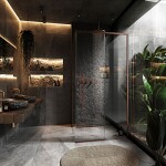 REA/S - Sprchovací kút SOLAR - Copper Brush 90x90 So sprchovou vaničkou Savoy black KPL-96015