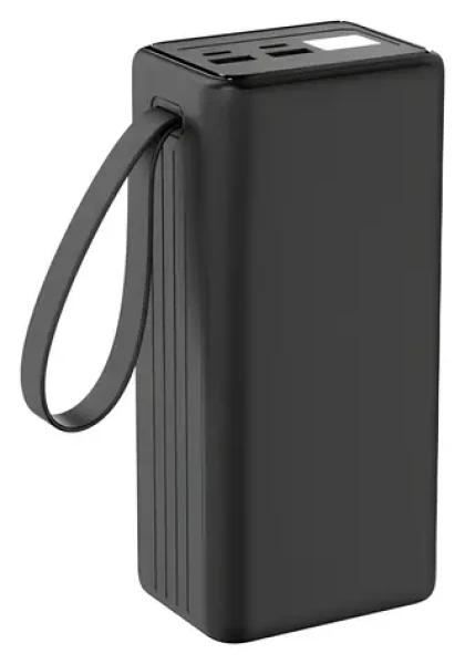 Platinet PMPB4065 čierna / Powerbanka / 40 000 mAh / 65W PD / 2x USB-C + 2x USB-A / displej / LED svietidlo (PLAPMPB4065)