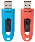 SanDisk Ultra 64 GB Twin Pack modrá / Flash disk / USB 3.0 / 2 ks / čítanie až 130 MB/s (SDCZ48-064G-G46BR2)