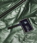 Zelená dámská bunda ozdobným prošíváním (BR8101-10) Barva: odcienie zieleni, Velikost: