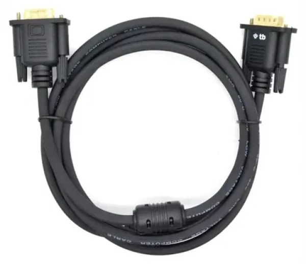 TB Touch VGA D-SUB 15pin čierna / Video kábel VGA / M/M / Pozlátené konektory / 1,8m (AKTBXVGAMMG180B)
