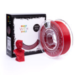 PET-G filament Red 1,75 mm Print With Smile 1 kg
