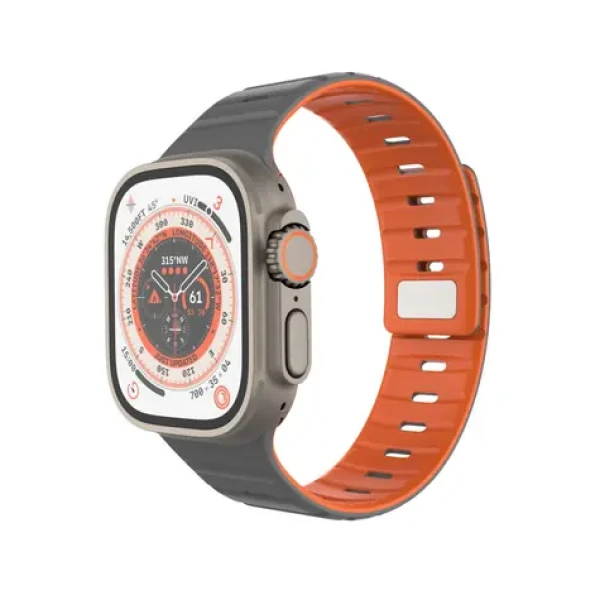 FIXED Magnetický remienok Silicone Magnetic Strap pre Apple Watch 44/45/46/49mm svetlo šedý (FIXMST2-434-LGGR)